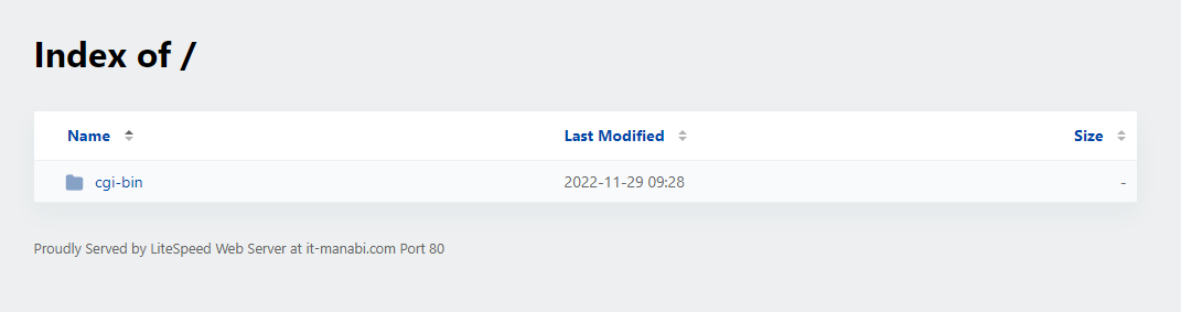 サーバー上のindexが丸見えに